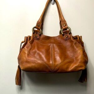 Francesco Biasia Brown Leather Satchel